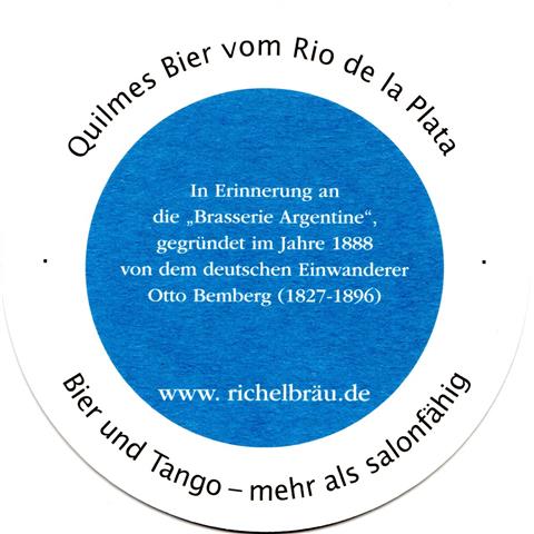 münchen m-by richel latein 2b (rund200-quilmes bier-schwarzblau)